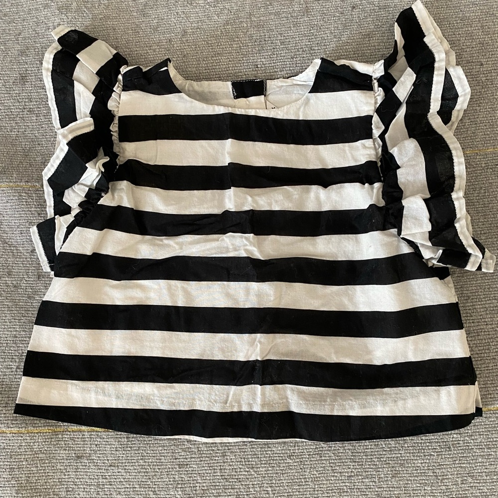 Janie and Jack Ruffle Short Sleeve Toddler Blouse